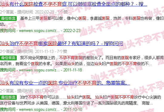 汕头不孕不育 +医院