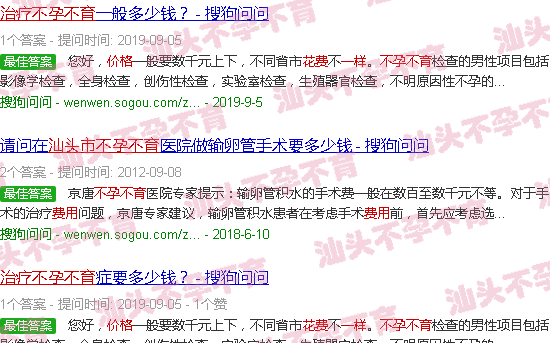 汕头治不孕不育大概费用